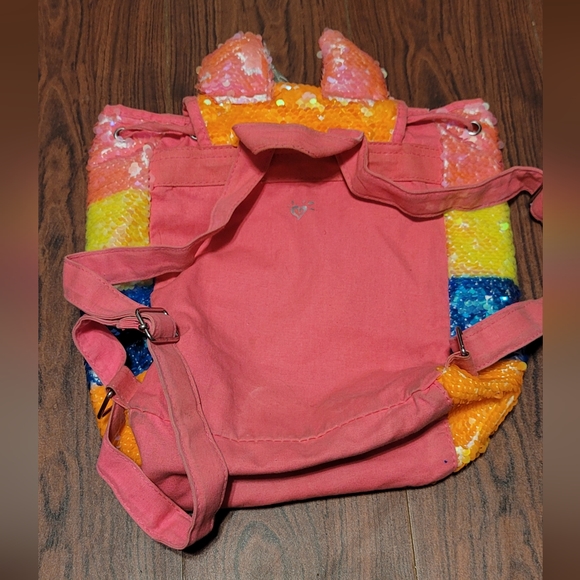 JUSTICE multicolored unicorn mini backpack - Picture 2 of 3